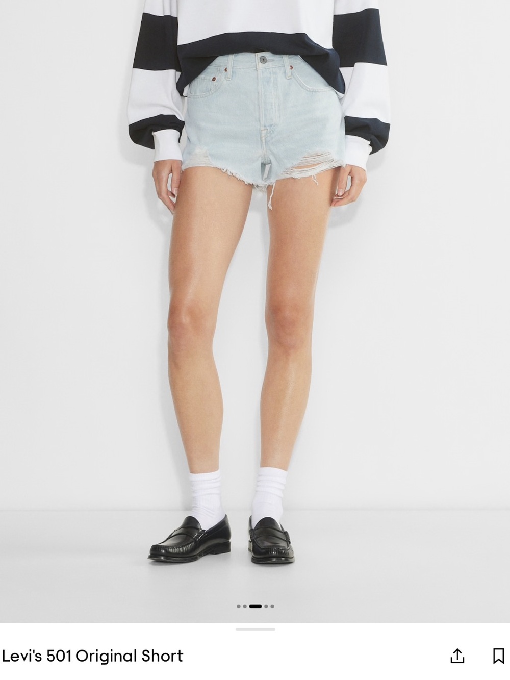 Levi's High-rise 501 original shorts